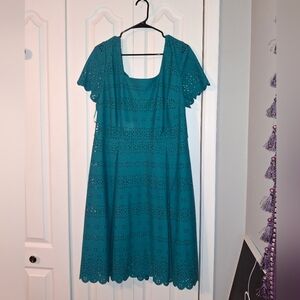 Lane Bryant Teal Midi Dress
